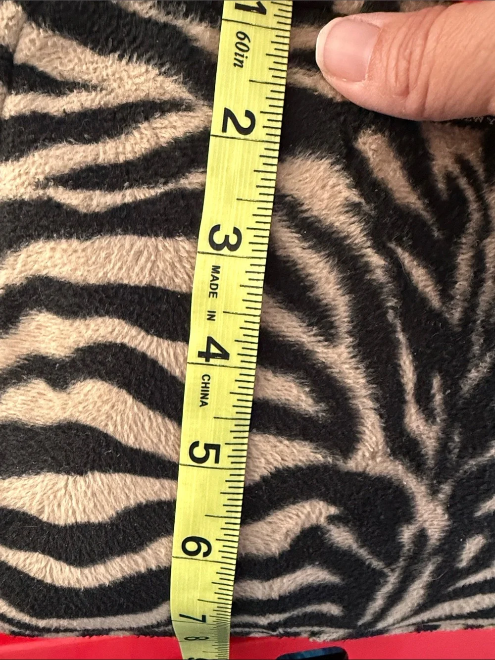 Vintage kate spade Zebra-Print Faux Fur Bag - Black & Cream